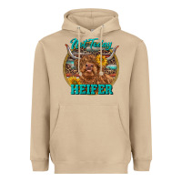 Mushroom Highland Heifer Western Heavyweight Hoodie - RanaPortraitStore