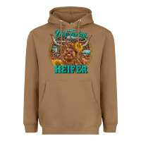 Toasted Coconut Highland Heifer Western Heavyweight Hoodie - RanaPortraitStore