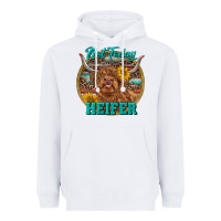 White Highland Heifer Western Heavyweight Hoodie - RanaPortraitStore