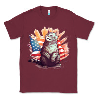 Burgundy cat8 Classic Tee - Unal Design