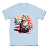 Dusty Blue cat8 Classic Tee - Unal Design