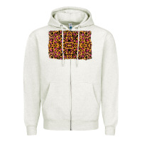 Oatmeal Heather leopard glitter background Zipper Hoodie - RanaPortraitStore