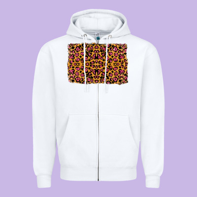 Zipper Hoodie leopard glitter background