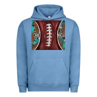 Pigment Pebble Blue western pattern and american football Urban Hoodie - BarkalooDesign