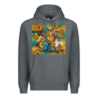 Rock sunflowers and cowboy boots with cowhide and glitter tumbler Premium Hoodie - Artiststas