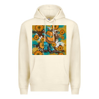 Sandshell sunflowers and cowboy boots with cowhide and glitter tumbler Premium Hoodie - Artiststas