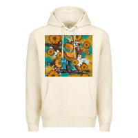 Tofu sunflowers and cowboy boots with cowhide and glitter tumbler Premium Hoodie - Artiststas