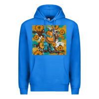 True Royal sunflowers and cowboy boots with cowhide and glitter tumbler Premium Hoodie - Artiststas