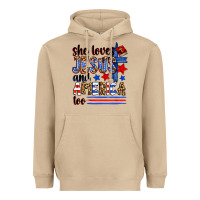 Mushroom she loves jesus and america too Heavyweight Hoodie - Zillion Design Studio