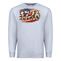 Heather Grey 4th of July 1776 Premium Sweatshirt - Neo Western
