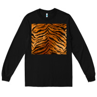 Black handdrawn tiger pattern Long Sleeve Tee - BarkalooDesign