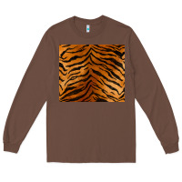 Chestnut handdrawn tiger pattern Long Sleeve Tee - BarkalooDesign