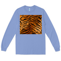 Colony Blue handdrawn tiger pattern Long Sleeve Tee - BarkalooDesign
