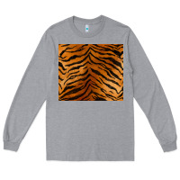 Heather Grey handdrawn tiger pattern Long Sleeve Tee - BarkalooDesign