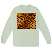 Matcha handdrawn tiger pattern Long Sleeve Tee - BarkalooDesign