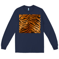 Navy handdrawn tiger pattern Long Sleeve Tee - BarkalooDesign