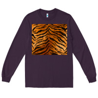 Plum handdrawn tiger pattern Long Sleeve Tee - BarkalooDesign