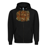 Black leopard tooled leather turquoise Zipper Hoodie - RanaPortraitStore