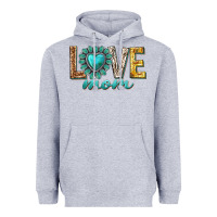 Heather Grey love mom western Heavyweight Hoodie - texasbilliewilder