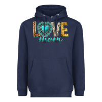 Navy love mom western Heavyweight Hoodie - texasbilliewilder