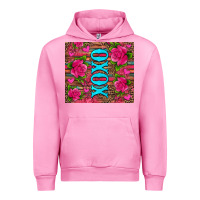 Xoxo Valentine's Day Pink Roses And Hearts Urban Hoodie | Teevron
