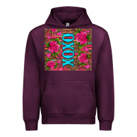 Mauve Wine xoxo valentine's day pink roses and hearts Urban Hoodie - Jasminsmagicworld