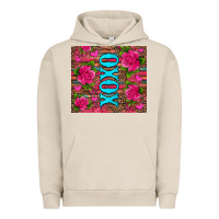 Pigment French Oak xoxo valentine's day pink roses and hearts Urban Hoodie - Jasminsmagicworld