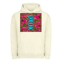 Pigment Pistachio xoxo valentine's day pink roses and hearts Urban Hoodie - Jasminsmagicworld