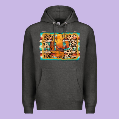 Cactus Western Leopard Premium Hoodie Designed By Adodesignshop