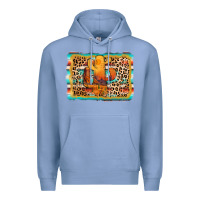 Colony Blue cactus western leopard Premium Hoodie - AdoDesignShop
