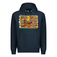 Navy cactus western leopard Premium Hoodie - AdoDesignShop