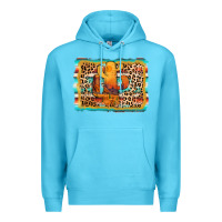 Ocean Blue cactus western leopard Premium Hoodie - AdoDesignShop