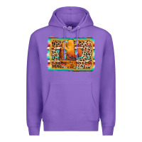 Purple cactus western leopard Premium Hoodie - AdoDesignShop