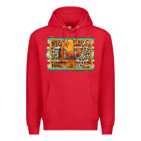 Red cactus western leopard Premium Hoodie - AdoDesignShop