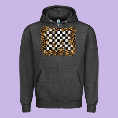 Zipper Hoodie racing leopard background