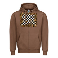Chestnut racing leopard background Zipper Hoodie - RanaPortraitStore