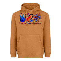 Meerkat peace love america Heavyweight Hoodie - Zillion Design Studio