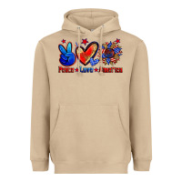 Mushroom peace love america Heavyweight Hoodie - Zillion Design Studio