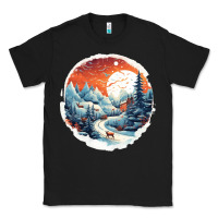 Black deer snow house design Classic Tee - Unal Design