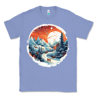 Colony Blue deer snow house design Classic Tee - Unal Design