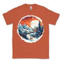 Copper deer snow house design Classic Tee - Unal Design