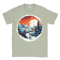 Matcha deer snow house design Classic Tee - Unal Design