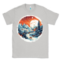 Moon Dust deer snow house design Classic Tee - Unal Design