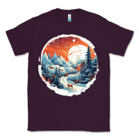 Plum deer snow house design Classic Tee - Unal Design