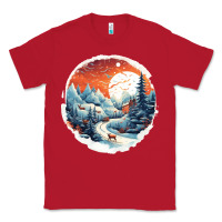 Red deer snow house design Classic Tee - Unal Design