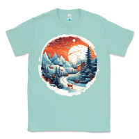 Seafoam deer snow house design Classic Tee - Unal Design