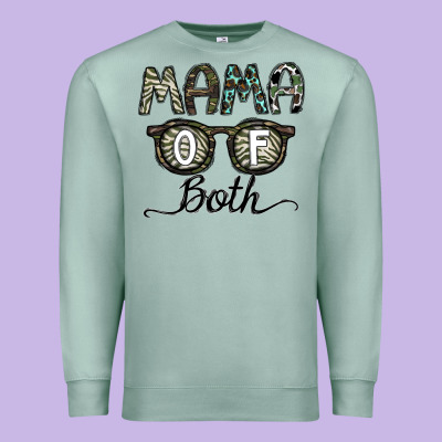 Mama Of Both Premium Sweatshirt Designed By Cowhidedigitalart