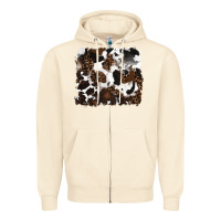 Sandshell leopard cowhide background Zipper Hoodie - RanaPortraitStore