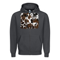 Smoke leopard cowhide background Zipper Hoodie - RanaPortraitStore