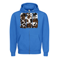 True Royal leopard cowhide background Zipper Hoodie - RanaPortraitStore